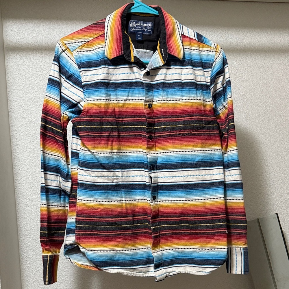 American Rag Multicolor Collared Shirt